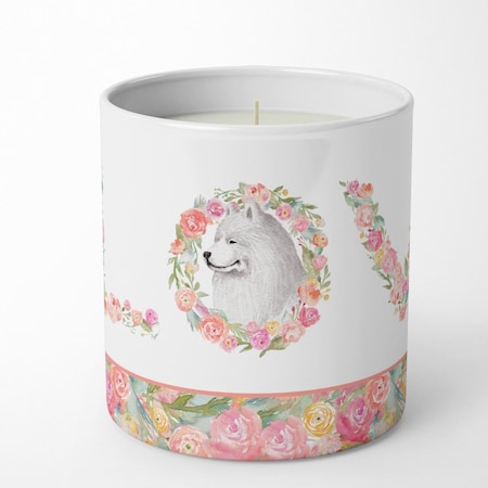 Carolines Treasures 3.75 x 3.25 in. Unisex Samoyed No.1 Love 10 oz Decorative Soy Candle WDK4478CDL